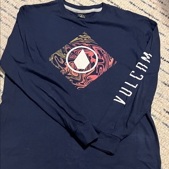 Volcom Graphic Navy Long Sleeve Tee - Picture 1 of 2